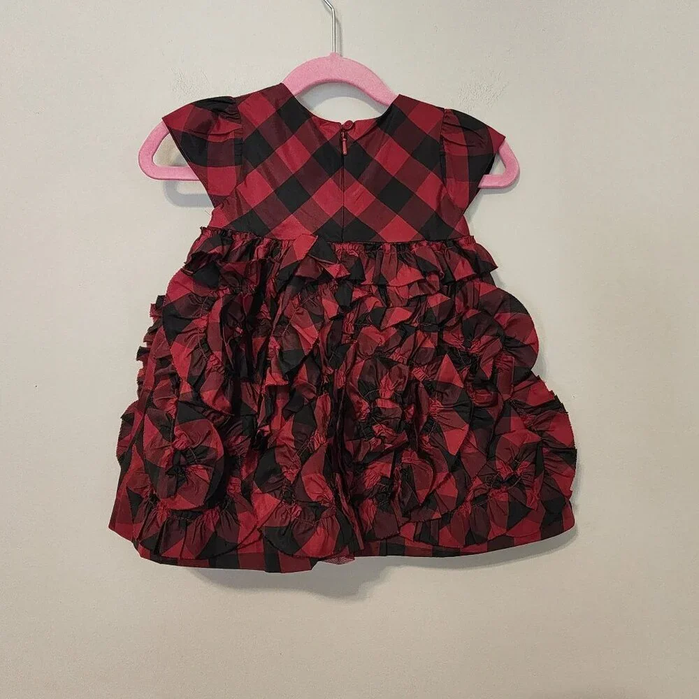 New Baby Gap holiday dress with bloomers sz 6-12 m red plaid Christmas